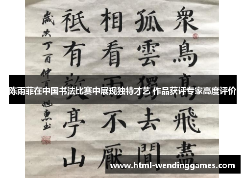 陈雨菲在中国书法比赛中展现独特才艺 作品获评专家高度评价