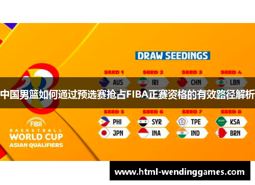 中国男篮如何通过预选赛抢占FIBA正赛资格的有效路径解析
