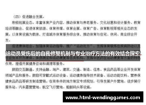 运动员受伤后的自我修复机制与专业治疗方法的有效结合探索