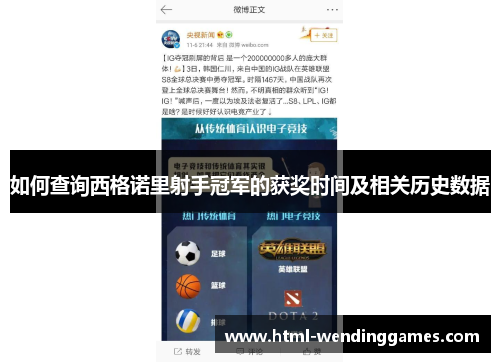 如何查询西格诺里射手冠军的获奖时间及相关历史数据