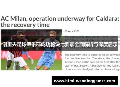 谢里夫足球俱乐部成功秘诀七要素全面解析与深度启示